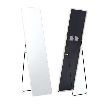 147cm H Modern Rectangular Metal Full Length  Mirror White