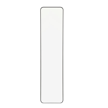 118cm H Full Length Mirror with Rounded Corners Door Hanging Black Mirror