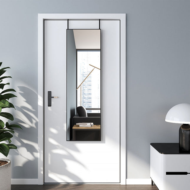 147cm H Metal Frame Over the Door Full Length Mirror