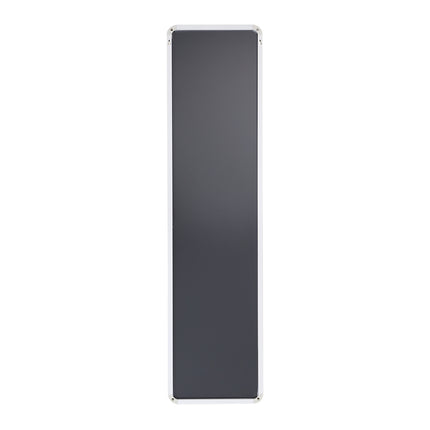 147cm H Rectangular White Full Length Mirror with Rounded Corners Door Hanging