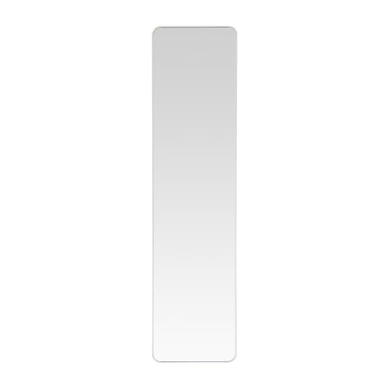 147cm H Rectangular White Full Length Mirror with Rounded Corners Door Hanging