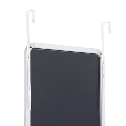 147cm H Rectangular White Full Length Mirror with Rounded Corners Door Hanging