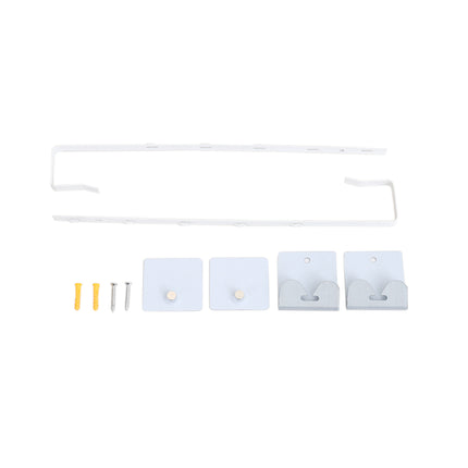 147cm H Rectangular White Full Length Mirror with Rounded Corners Door Hanging