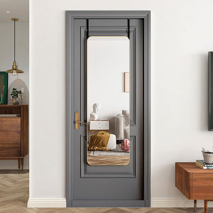 147cm H Gold Full Length Mirror with Rounded Corners Door Hanging