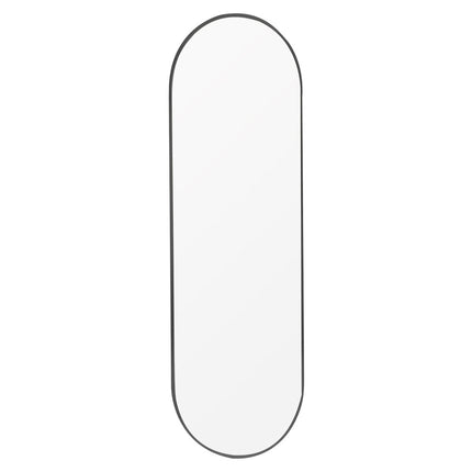 150cm H Modern Oval Full Length Wall Mirror with Black Metal Frame