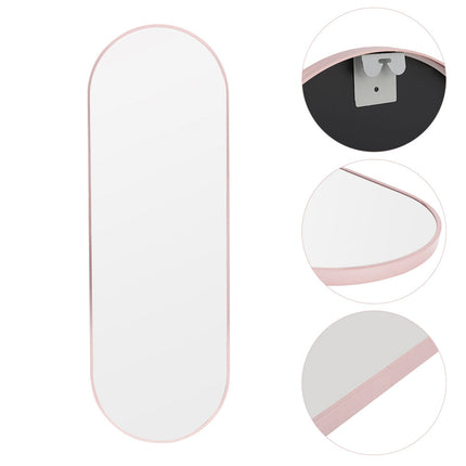 150cm H Modern Rose Gold Oval Full Length Wall Mirror
