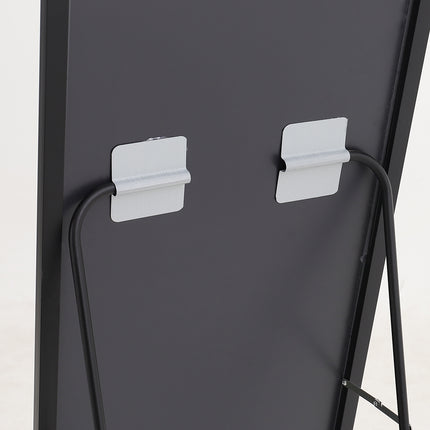 147cm Black Modern Rectangular Metal Freestanding Mirrors