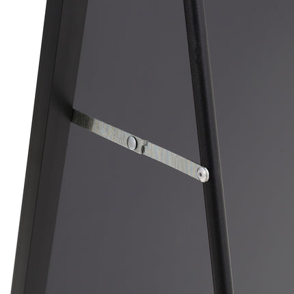 147cm Black Modern Rectangular Metal Freestanding Mirrors