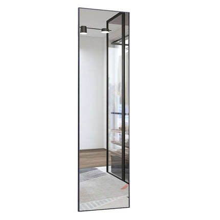 147cm Black Modern Rectangular Metal Freestanding Mirrors