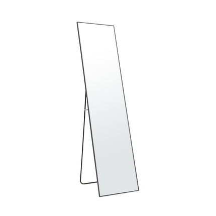 147cm Modern Rectangular Metal Full Length Mirror Black