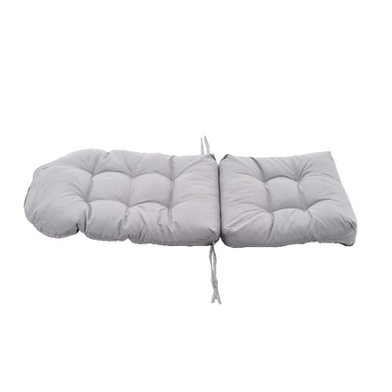 125x53cm Outdoor Garden Patio Waterproof Tufted Seat Cushion Light Grey