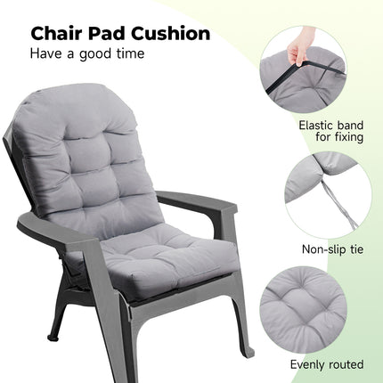 125x53cm Outdoor Garden Patio Waterproof Tufted Seat Cushion Light Grey