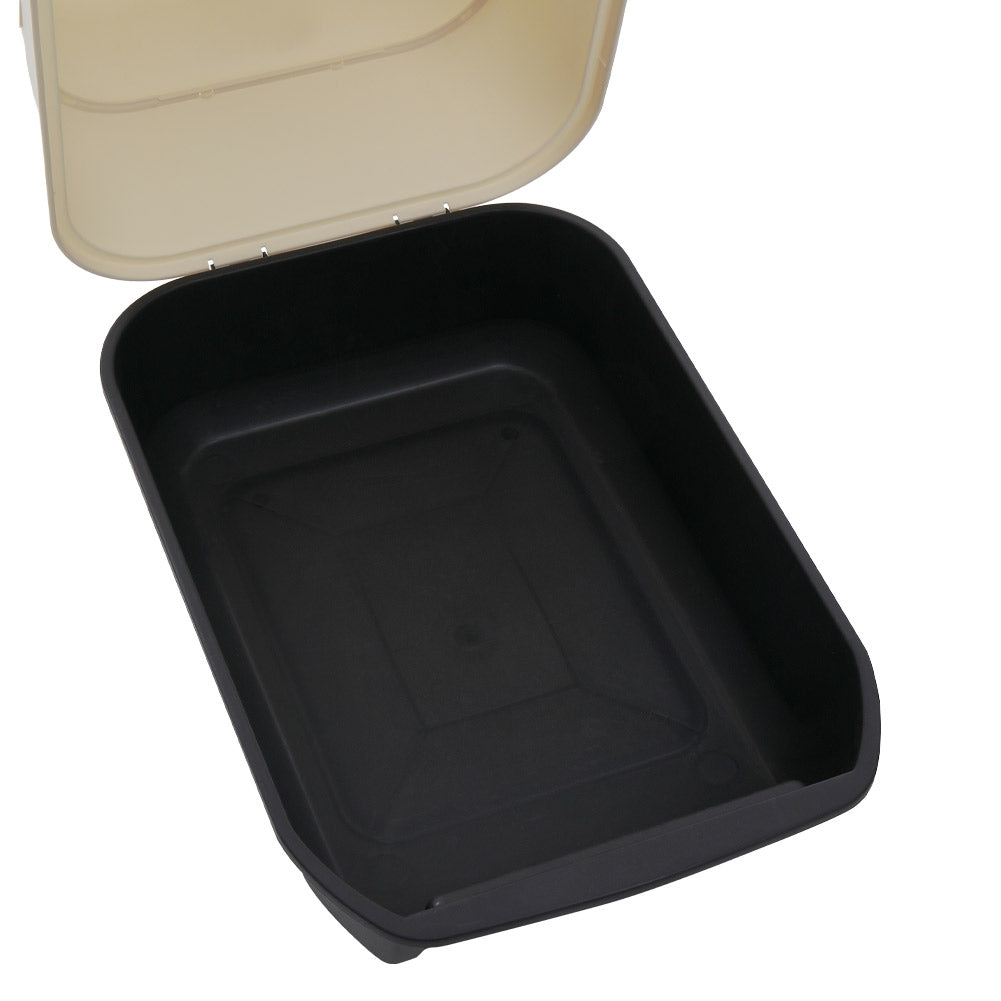 Large Hooded Top Entry Cat Litter Box with Scoop