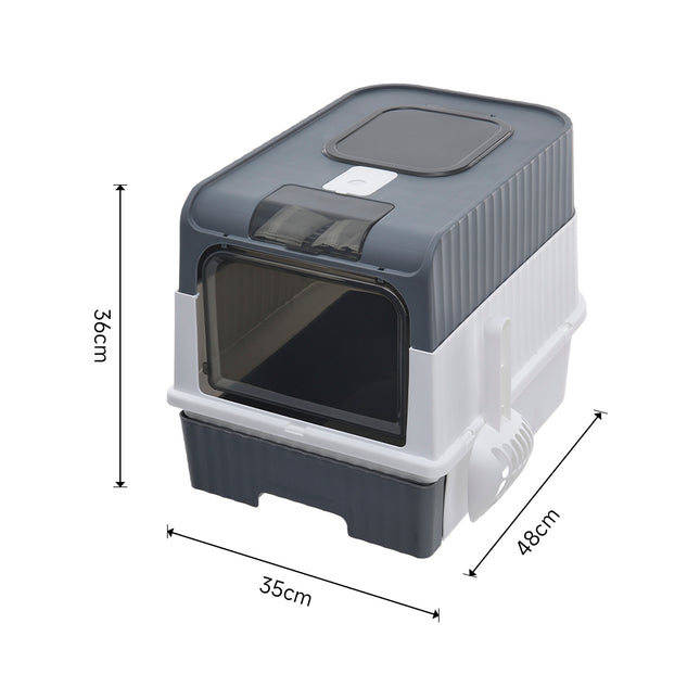 Fully Enclosed Cat Litter Box with UV Sterilization 35 x 36cm H
