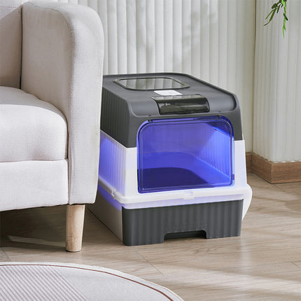 Fully Enclosed Cat Litter Box with UV Sterilization 35 x 36cm H
