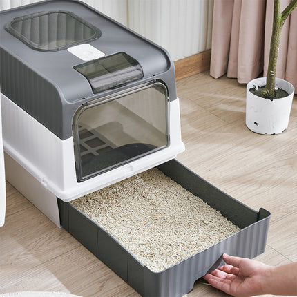 Fully Enclosed Cat Litter Box with UV Sterilization 35 x 36cm H