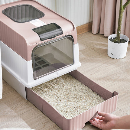 Fully Enclosed Cat Litter Box with UV Sterilization 35 x 36cm H