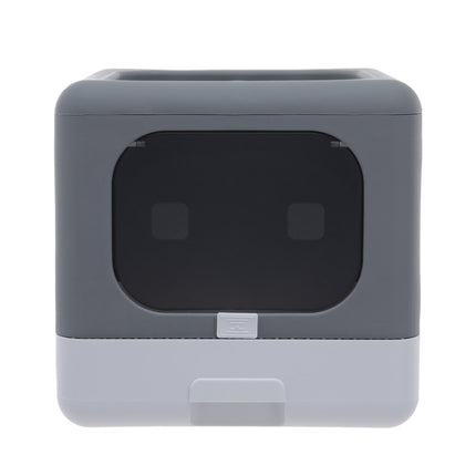 Modern Grey Enclosed Cat Litter Box Toilet