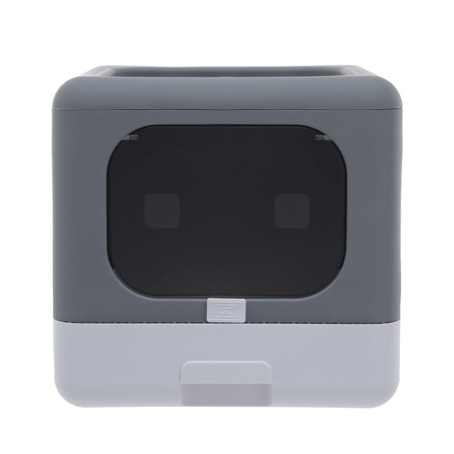 Modern Grey Enclosed Cat Litter Box Toilet