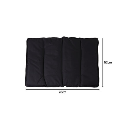 Khaki and Black Foldable Chair Cushion