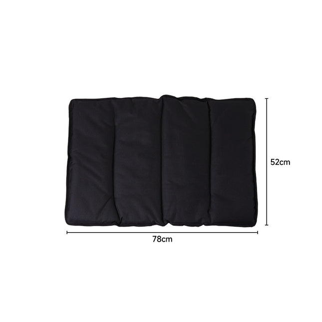 Khaki and Black Foldable Chair Cushion