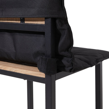 Khaki and Black Foldable Chair Cushion