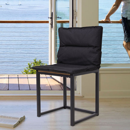 Khaki and Black Foldable Chair Cushion