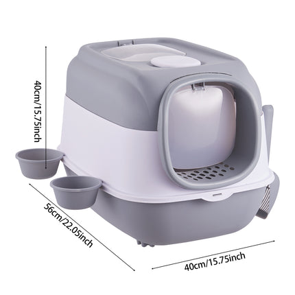 Large Enclosed Cat Litter Box with UV Sterilizer