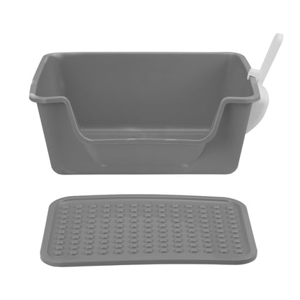 Large Anti Splash Cat Litter Box with Litter Mat