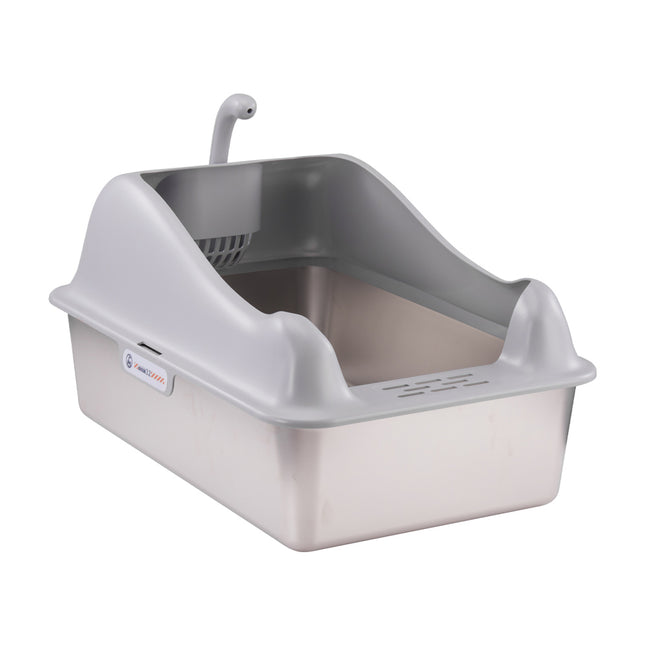 Easy Clean Large Stainless Steel Cat Litter Box