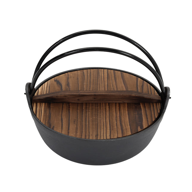 27cm Portable Outdoor Camping Cookware Cast Iron Pot Pan
