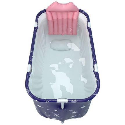 Large Portable Folding Bathtub with Cushion