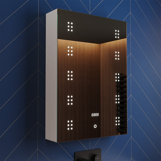 Bathroom Mirror Cabinet with LED Screen 700mm x 500mm