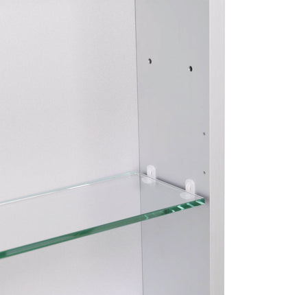 Black Frame LED Illuminated Bathroom Mirror Cabinet Touch Sensor 50 x 70cm