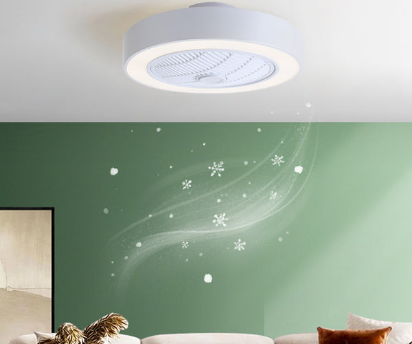 Round Acrylic LED Ceiling Light Fan Remote Control