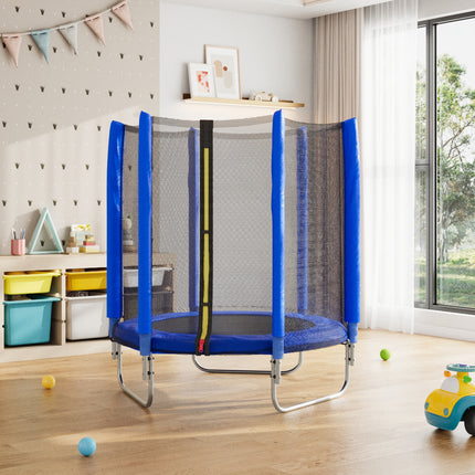 Trampoline with Safety Enclosure Net for Kids Entertainment