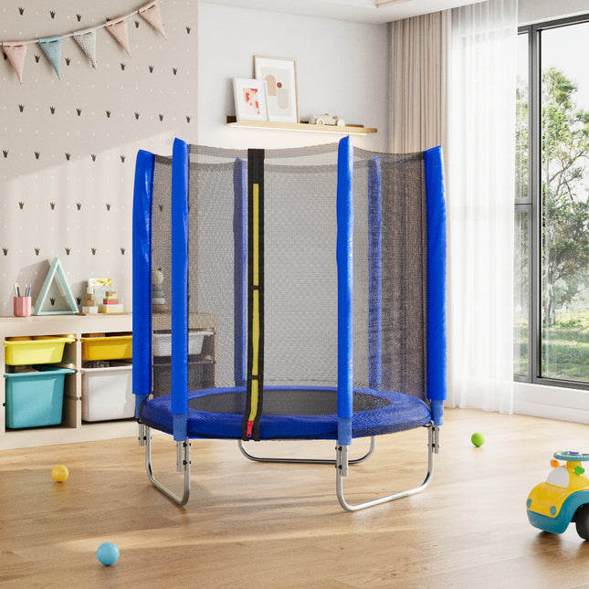 Trampoline with Safety Enclosure Net for Kids Entertainment