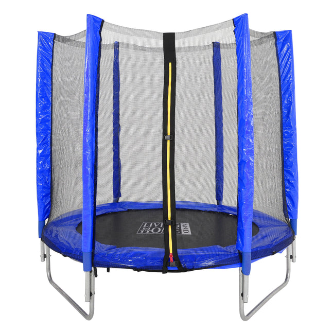 5ft Kids Trampoline with Enclosure Safety Net for Outdoor Playground Blue