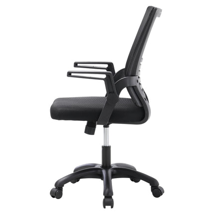 Mesh Office Chair Ergonomic Design with Black Flip up Armrests, Black