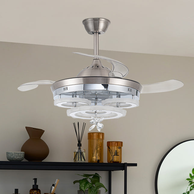 3 Color Light Changing Acrylic Ceiling Fan