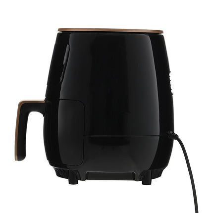4L Electric Air Fryer With Non-Stick Basket LCD Digital Screen Black