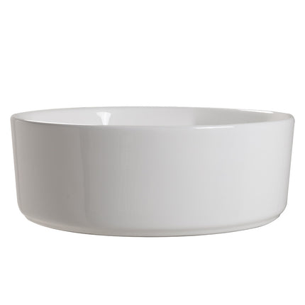 Round White Bathroom Sink Countertop Art Basin