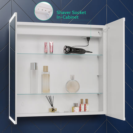 Double Door LED Mirror Cabinet 650 x 600mm