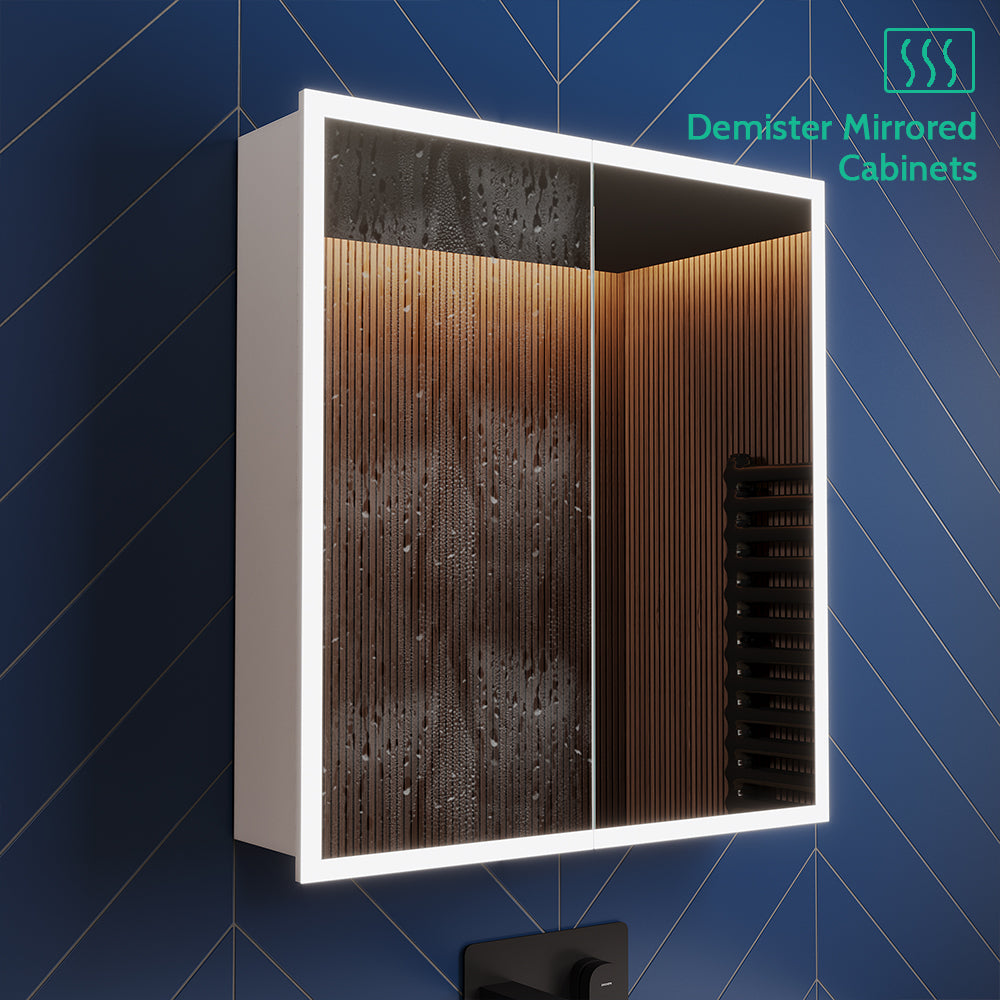 Double Door LED Mirror Cabinet 650 x 600mm