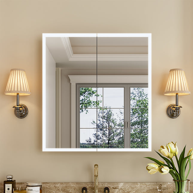 Double Door LED Mirror Cabinet 650 x 600mm