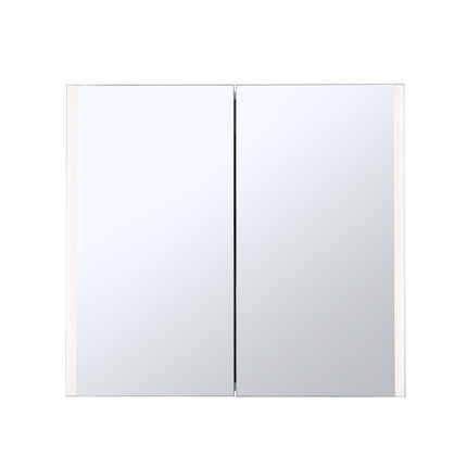 Double Door Illuminated LED Mirror Cabinet with Shaver Socket
