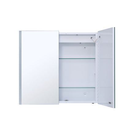 Double Door Illuminated LED Mirror Cabinet with Shaver Socket
