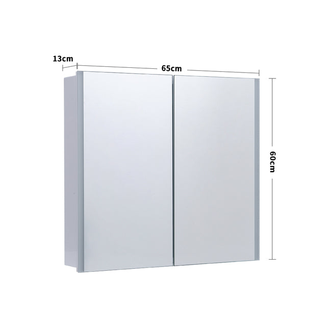 Double Door Illuminated LED Mirror Cabinet with Shaver Socket