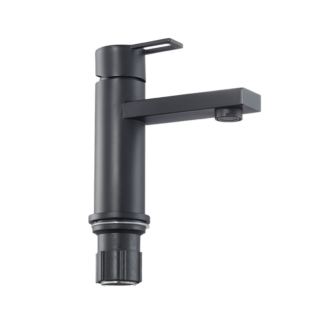 Matte Black Basin Round Mono Mixer Tap