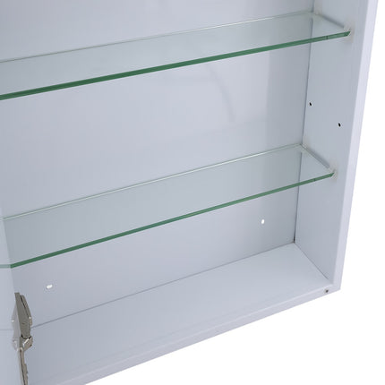 Single Door Fog Free Rectangular LED Bathroom Mirror Cabinet 45 x 60cm H